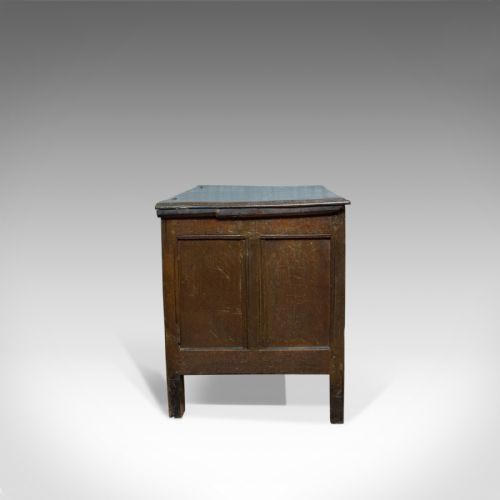 fig 3. Antique Coffer, Large, English Oak, Joined Chest, Charles II Trunk, Circa 1685