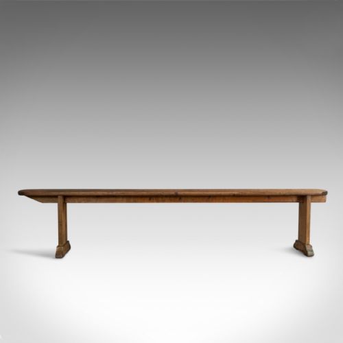 fig 1. Long Antique Bench, 7 Foot 4 Inch, Victorian, Kitchen, Pew, Seat, Circa 1900