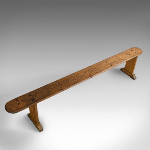 fig 4. Long Antique Bench, 7 Foot 4 Inch, Victorian, Kitchen, Pew, Seat, Circa 1900