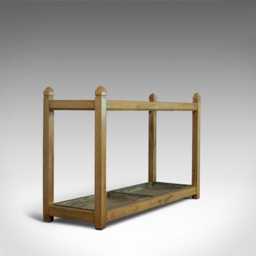 Large Antique Stick Stand, English, Victorian, Pine, Umbrella, Rack, Circa 1900