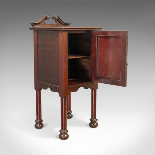 fig 1. Antique Bedside Cabinet, Arts and Crafts, Maple and Co, Nighstand, c.1890