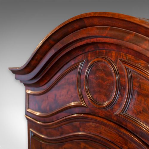 fig 4. Antique Display Cabinet, Victorian, Flame Mahogany Vitrine, Circa 1850