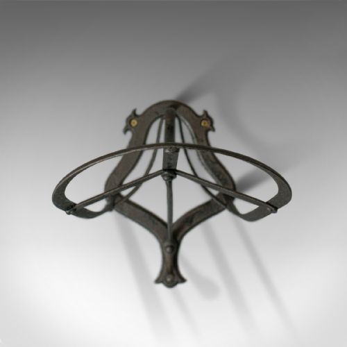 fig 1. Antique Saddle Rack, English, Victorian, Wall Mounted, Forged Iron, Circa 1900