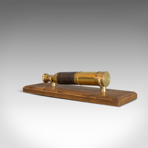 Antique Pocket Telescope, Three Draw, Refractor, English, Victorian, Circa 1880