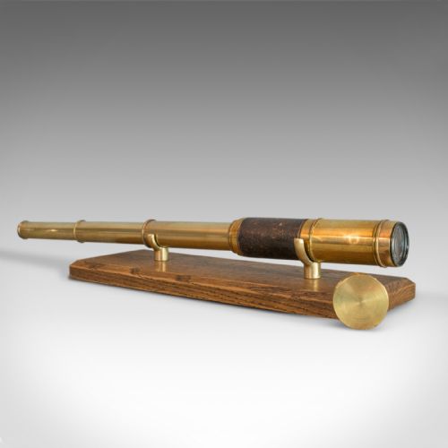 Antique Pocket Telescope, Three Draw, Refractor, English, Victorian, Circa 1880