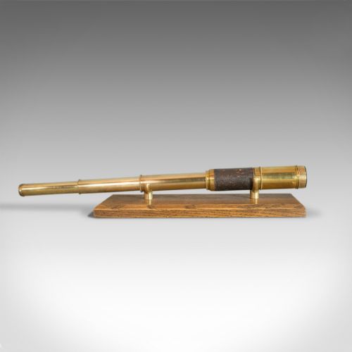 fig 2. Antique Pocket Telescope, Three Draw, Refractor, English, Victorian, Circa 1880