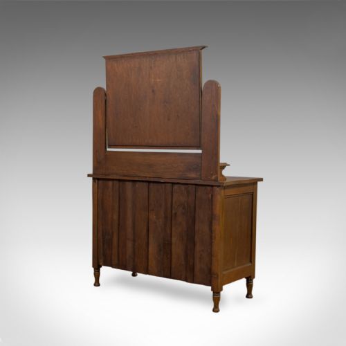 fig 3. Antique Dressing Table, Ray and Miles, Edwardian, Oak, Vanity Chest, Circa 1910