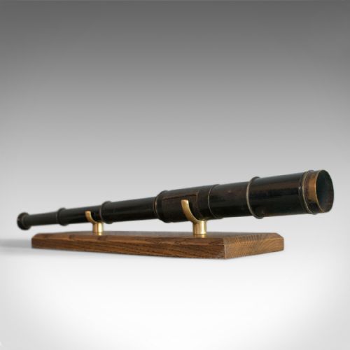 Antique Pocket Telescope, Three Draw, Refractor, English, Edwardian, Circa 1910
