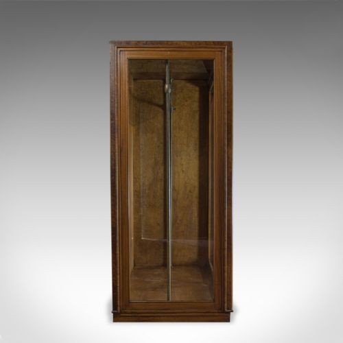 fig 2. Antique Glazed Wardrobe Cabinet, Oak, Retail Shop Fitting, Display, circa 1900