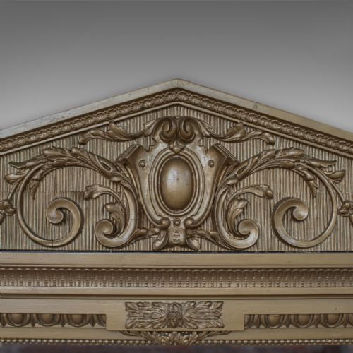 VERY LARGE ANTIQUE OVERMANTEL MIRROR 230X1895CM 7'5X6'2 CLASSICAL C1850 - ADDITIONAL PHOTO 2