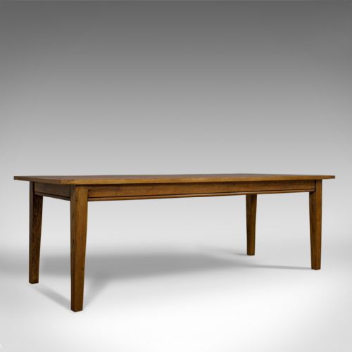Large Antique Dining Table, Oak, English, Victorian, Seats Eight, Circa 1900