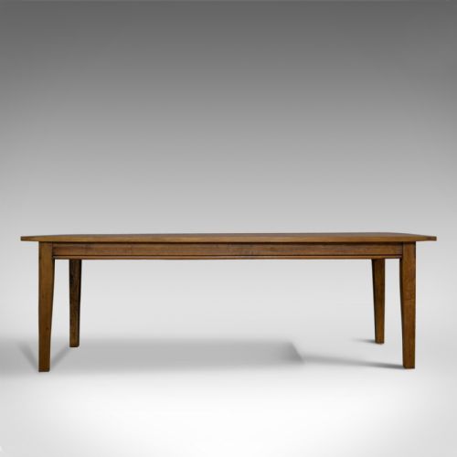 fig 1. Large Antique Dining Table, Oak, English, Victorian, Seats Eight, Circa 1900