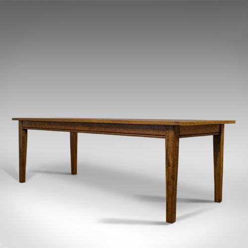 fig 3. Large Antique Dining Table, Oak, English, Victorian, Seats Eight, Circa 1900
