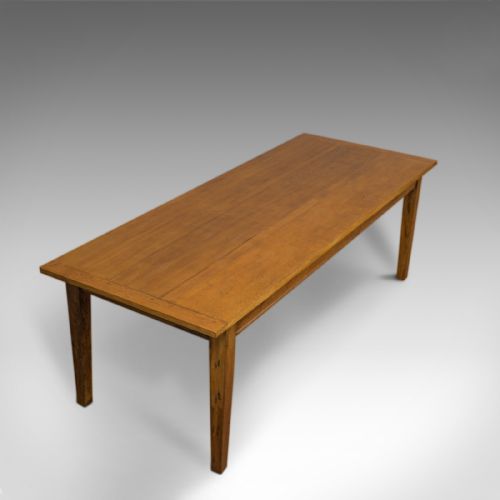 fig 4. Large Antique Dining Table, Oak, English, Victorian, Seats Eight, Circa 1900