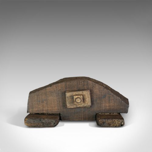 fig 2. Antique Rope Pulley, English, Victorian, Rustic, Sleeper, Pine, Circa 1900