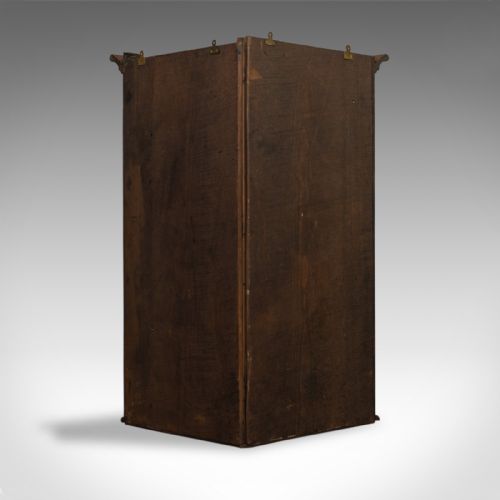 fig 3. Antique Corner Cabinet, English, Georgian, Oak, Hanging, Wall Cupboard, c.1780