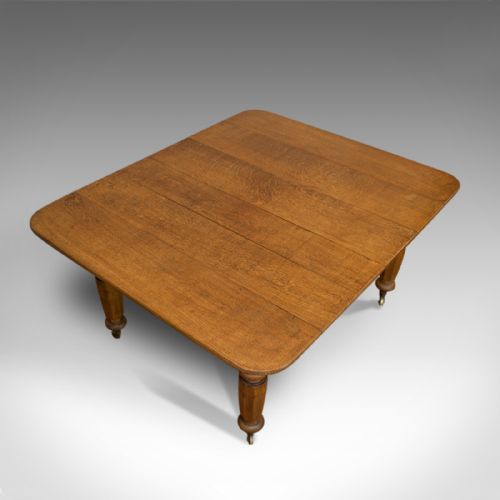 fig 2. Antique Dining Table, English, Victorian, Oak, Country Kitchen, Seats Six, c1880