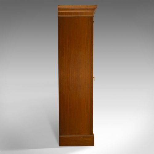 fig 2. Antique Mirrored Wardrobe, English, Edwardian, Mahogany, Boxwood, Circa 1910