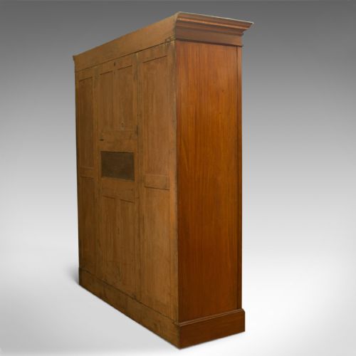 fig 3. Antique Mirrored Wardrobe, English, Edwardian, Mahogany, Boxwood, Circa 1910