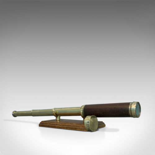 Antique Telescope, English, 3 Draw Refractor, Silberrad Aldgate, 19th Century