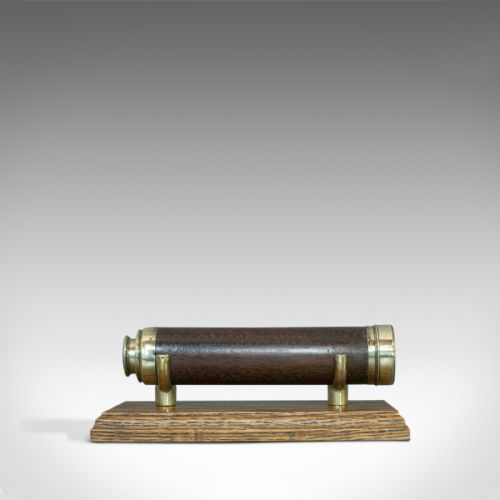 fig 3. Antique Telescope, English, 3 Draw Refractor, Silberrad Aldgate, 19th Century