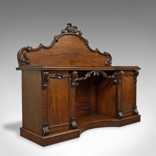 Large Antique Sideboard, English, Victorian, Mahogany, Dresser, Circa 1850
