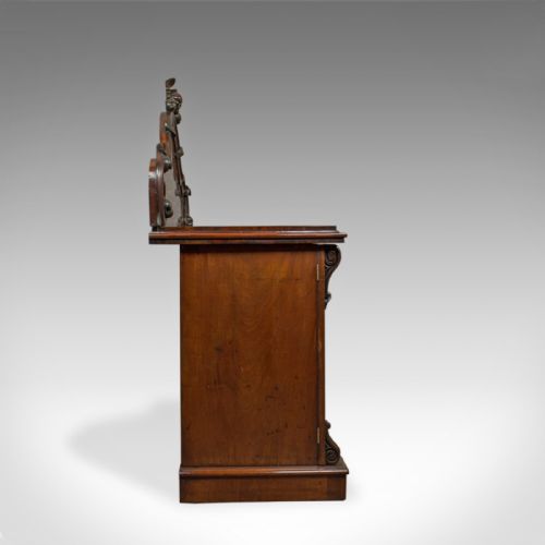 fig 2. Large Antique Sideboard, English, Victorian, Mahogany, Dresser, Circa 1850