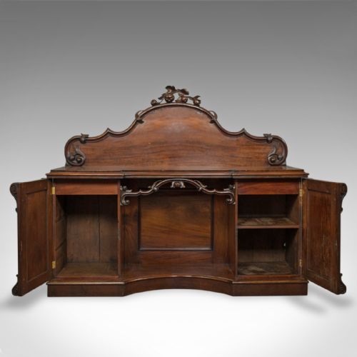 fig 4. Large Antique Sideboard, English, Victorian, Mahogany, Dresser, Circa 1850
