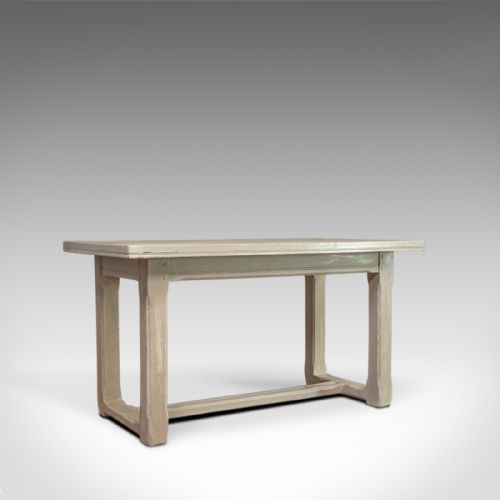 Antique Dining Table, Jacobean Revival, Painted, Oak, Refectory, Seats 4, C.1910
