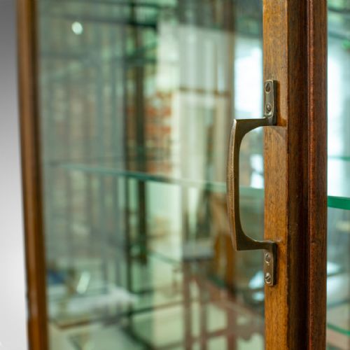 fig 5. Large Antique Display Cabinet, Mahogany, Glass, Retail Showcase, Victorian