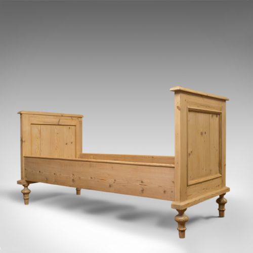 Antique Bed Frame, English, Victorian, Pine, Bedstead, Late 19th Century, C.1900