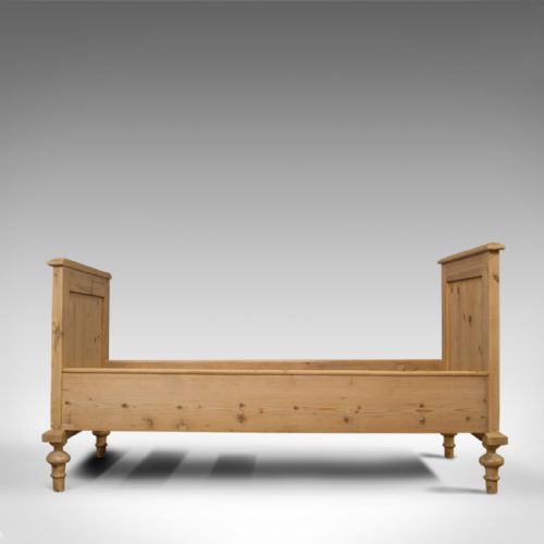 fig 3. Antique Bed Frame, English, Victorian, Pine, Bedstead, Late 19th Century, C.1900