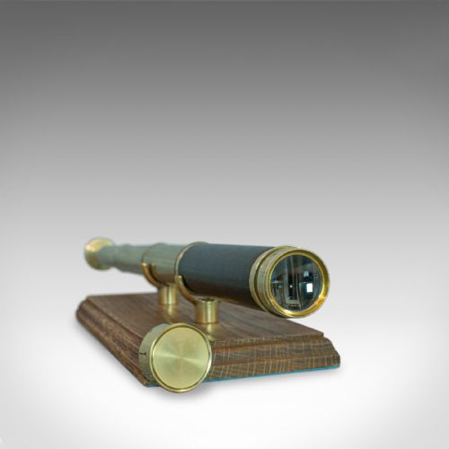 fig 1. Antique Pocket Telescope, Three Draw, Refractor, English, Victorian, Circa 1870