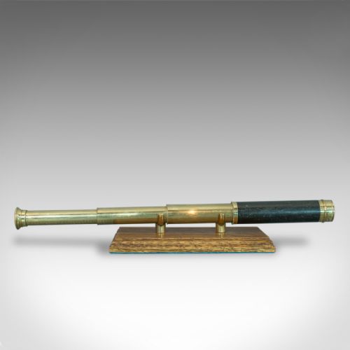 fig 4. Antique Pocket Telescope, Three Draw, Refractor, English, Victorian, Circa 1870