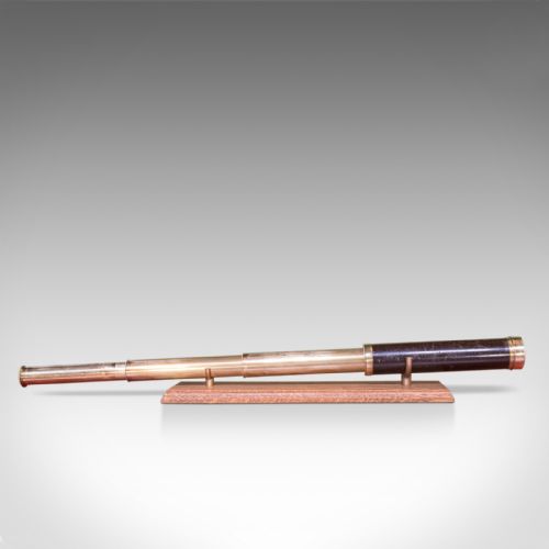 fig 1. Antique Telescope, 3 Draw, Pocket Refractor, Dollond London, Mid 19th Century