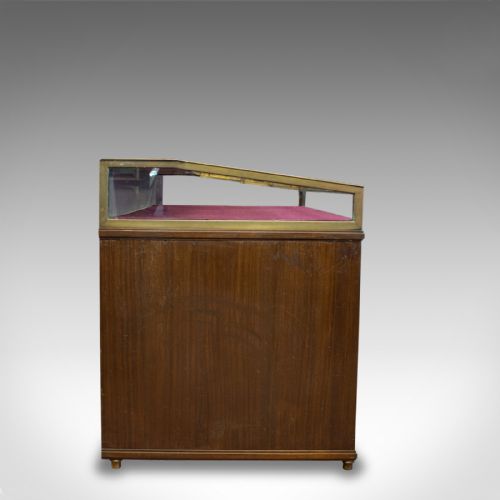 fig 1. Antique Museum Display Cabinet, Bronze Showcase, Collectors Chest, Edmonds c1910