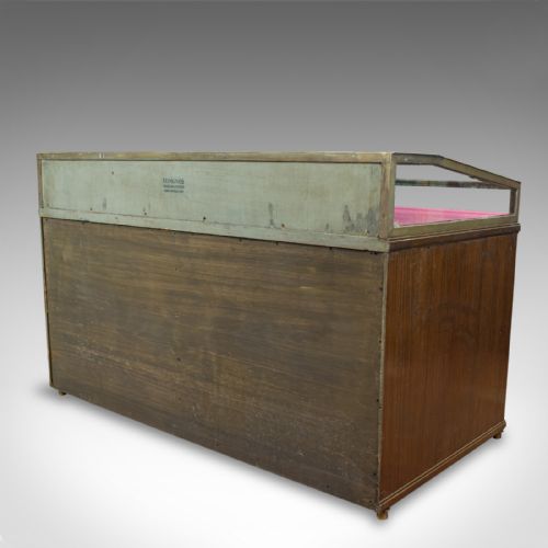 fig 2. Antique Museum Display Cabinet, Bronze Showcase, Collectors Chest, Edmonds c1910