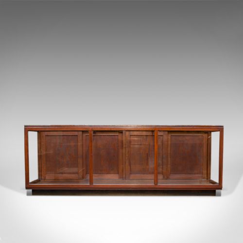 fig 2. Large Antique Display Cabinet, English, Pine, Showcase, Edwardian, Circa 1910