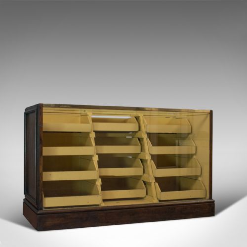 fig 1. Antique Haberdashery Cabinet, English, Oak, Mahogany, Tiered, Edwardian, C.1910