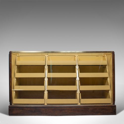 fig 2. Antique Haberdashery Cabinet, English, Oak, Mahogany, Tiered, Edwardian, C.1910