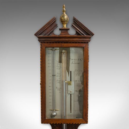 fig 4. Antique Stick Barometer, English, Mahogany, Torre and Co, London, Circa 1850