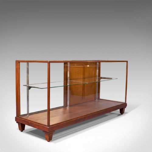 fig 1. Antique Display Cabinet, English, Mahogany, Shopfitting, Showcase, Edwardian