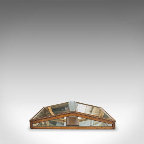 fig 3. Antique Counter Display Cabinet, English, Victorian, Oak, Glass, Showcase