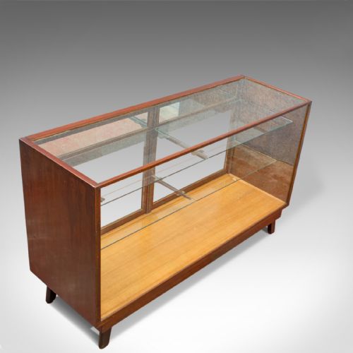 fig 3. Antique Shopfitting Display Cabinet, English, Mahogany, Oak, Showcase, Edwardian