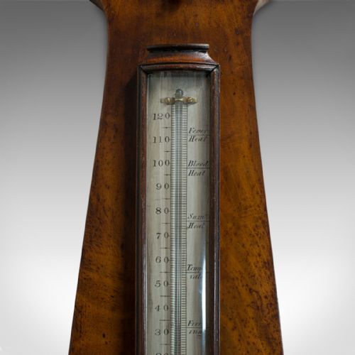 fig 4. Antique Banjo Barometer, English, Mahogany, John Sowter, Oxford, Victorian