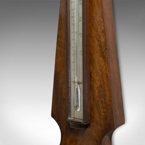 fig 5. Antique Banjo Barometer, English, Mahogany, John Sowter, Oxford, Victorian