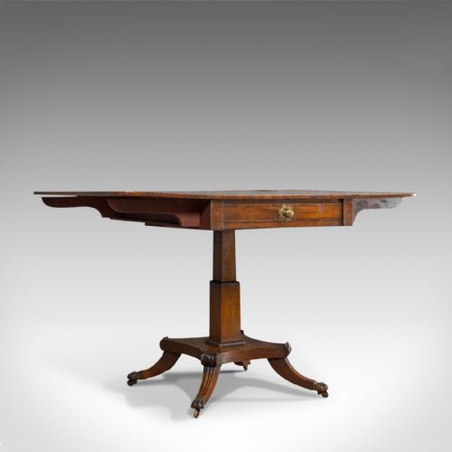 Antique Pembroke Table, English, Mahogany, Drop Leaf, Occasional, Regency
