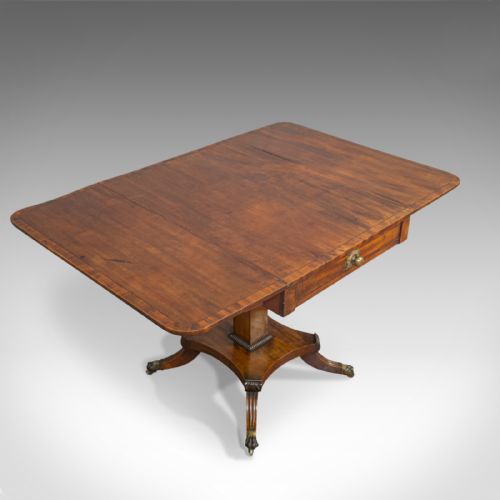 fig 5. Antique Pembroke Table, English, Mahogany, Drop Leaf, Occasional, Regency
