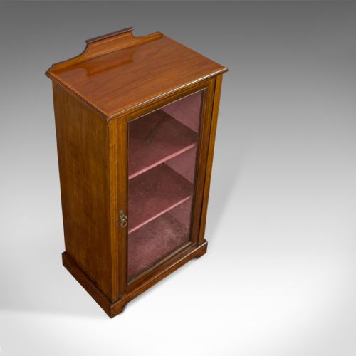 fig 2. Antique Pier Cabinet, English, Mahogany, Display, Showcase, Late 19th Century