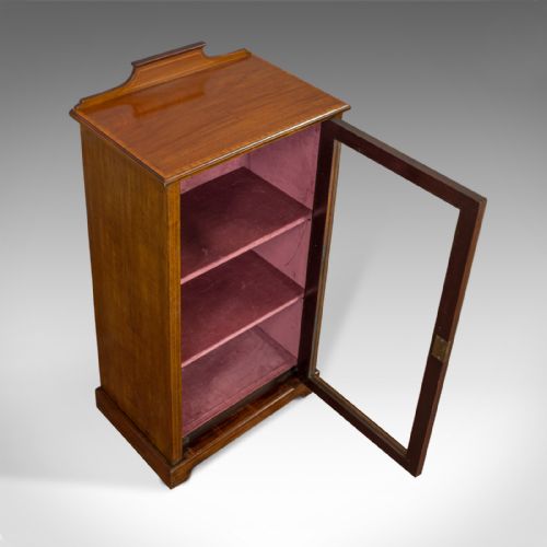 fig 3. Antique Pier Cabinet, English, Mahogany, Display, Showcase, Late 19th Century